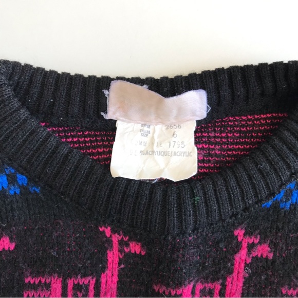 Knitcraft Canada Children's 90s Pullover Knit Sweater Vtg Pink Alpaca Pattern - Picture 5 of 6